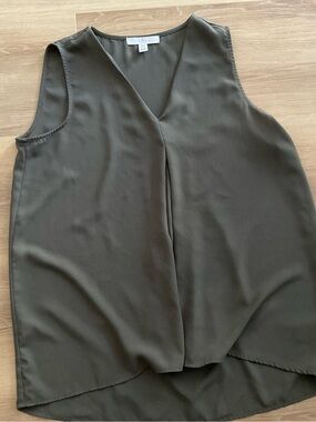 Fever Sleeveless V-Neck Camisole in Olive Green